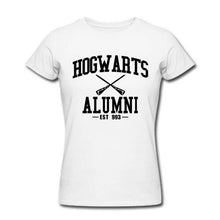 Load image into Gallery viewer, Hogwarts Alumni T Shirt Men Women Harry Funny Potter T-shirts New Novelty Design Short Sleeve O-neck Cotton Tshirts Plus Size