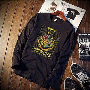 Harry  Hogwarts Quote Classic Potter Funny Tshirt Custom Cotton O Neck Top Tees Plus Size Long Sleeve Brand Unisex Shirts