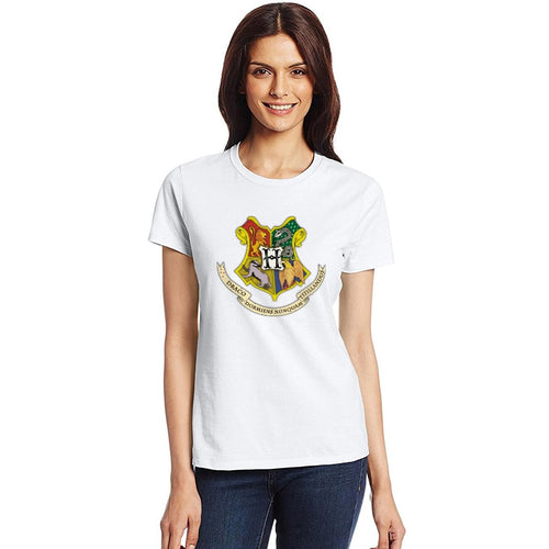 Hogwarts Alumni T Shirt Men Women Harry Funny Potter T-shirts New Novelty Design Short Sleeve O-neck Cotton Tshirts Plus Size