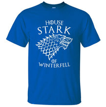 Load image into Gallery viewer, Game Of Thrones House Stark Of Winterfell Men T Shirt 2019 Summer Round Neck Army Green Tshirt 100% Cotton Men&#39;s T-Shirts