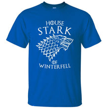 Load image into Gallery viewer, Game Of Thrones House Stark Of Winterfell Men T Shirt 2019 Summer Round Neck Army Green Tshirt 100% Cotton Men's T-Shirts