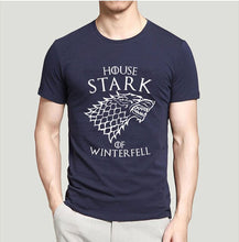 Load image into Gallery viewer, Game Of Thrones House Stark Of Winterfell Men T Shirt 2019 Summer Round Neck Army Green Tshirt 100% Cotton Men's T-Shirts