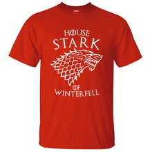 Load image into Gallery viewer, Game Of Thrones House Stark Of Winterfell Men T Shirt 2019 Summer Round Neck Army Green Tshirt 100% Cotton Men's T-Shirts