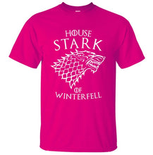 Load image into Gallery viewer, Game Of Thrones House Stark Of Winterfell Men T Shirt 2019 Summer Round Neck Army Green Tshirt 100% Cotton Men's T-Shirts