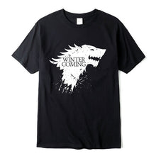 Load image into Gallery viewer, Stark 100% cotton short sleeve Game of Thrones Men T-shirt casual men tshirt Tops Tees WINTER IS COMING MEN T shirt