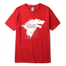 Load image into Gallery viewer, Stark 100% cotton short sleeve Game of Thrones Men T-shirt casual men tshirt Tops Tees WINTER IS COMING MEN T shirt