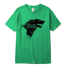 Load image into Gallery viewer, Stark 100% cotton short sleeve Game of Thrones Men T-shirt casual men tshirt Tops Tees WINTER IS COMING MEN T shirt