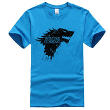 Load image into Gallery viewer, Stark 100% cotton short sleeve Game of Thrones Men T-shirt casual men tshirt Tops Tees WINTER IS COMING MEN T shirt