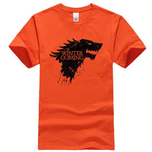 Load image into Gallery viewer, Stark 100% cotton short sleeve Game of Thrones Men T-shirt casual men tshirt Tops Tees WINTER IS COMING MEN T shirt