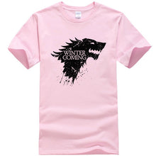 Load image into Gallery viewer, Stark 100% cotton short sleeve Game of Thrones Men T-shirt casual men tshirt Tops Tees WINTER IS COMING MEN T shirt