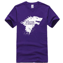Load image into Gallery viewer, Stark 100% cotton short sleeve Game of Thrones Men T-shirt casual men tshirt Tops Tees WINTER IS COMING MEN T shirt