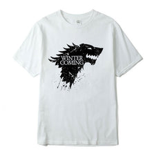 Load image into Gallery viewer, Stark 100% cotton short sleeve Game of Thrones Men T-shirt casual men tshirt Tops Tees WINTER IS COMING MEN T shirt