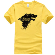 Load image into Gallery viewer, Stark 100% cotton short sleeve Game of Thrones Men T-shirt casual men tshirt Tops Tees WINTER IS COMING MEN T shirt