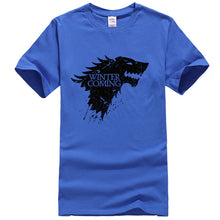 Load image into Gallery viewer, Stark 100% cotton short sleeve Game of Thrones Men T-shirt casual men tshirt Tops Tees WINTER IS COMING MEN T shirt
