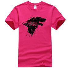 Load image into Gallery viewer, Stark 100% cotton short sleeve Game of Thrones Men T-shirt casual men tshirt Tops Tees WINTER IS COMING MEN T shirt