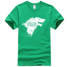 Load image into Gallery viewer, Stark 100% cotton short sleeve Game of Thrones Men T-shirt casual men tshirt Tops Tees WINTER IS COMING MEN T shirt