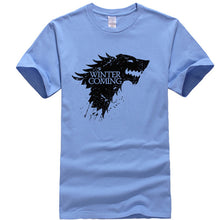 Load image into Gallery viewer, Stark 100% cotton short sleeve Game of Thrones Men T-shirt casual men tshirt Tops Tees WINTER IS COMING MEN T shirt