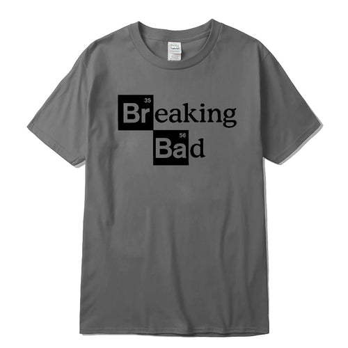 Men High quality leisure tshirts Tops Cotton O-Neck Heisenberg Men Top Short Sleeve Casual Breaking Bad Print T Shirt For Men