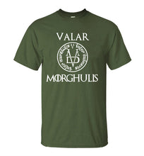 Load image into Gallery viewer, 2019 Summer Tshirt Men Valar Morghulis All Men Must Die Valyrian Game of Thrones T Shirts Casual 100% Cotton Men's Tops Tees