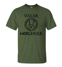 Load image into Gallery viewer, 2019 Summer Tshirt Men Valar Morghulis All Men Must Die Valyrian Game of Thrones T Shirts Casual 100% Cotton Men's Tops Tees
