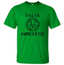 Load image into Gallery viewer, 2019 Summer Tshirt Men Valar Morghulis All Men Must Die Valyrian Game of Thrones T Shirts Casual 100% Cotton Men's Tops Tees