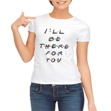 Load image into Gallery viewer, LUSLOS Friends TV Show T Shirt HOW YOU DO'IN Letter Print Color Dot Women Summer Short Sleeved Tshirt White Casual Tee Tops