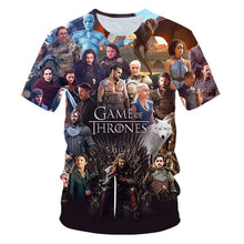 Load image into Gallery viewer, 2019Newest T-shirt Game of Thrones t shirt Night King &amp; Dragon Men Tshirt 3d Print T shirt Summer Hip Hop Short Sleeve dracarys