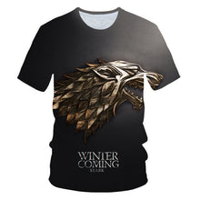 Load image into Gallery viewer, 2019Newest T-shirt Game of Thrones t shirt Night King &amp; Dragon Men Tshirt 3d Print T shirt Summer Hip Hop Short Sleeve dracarys