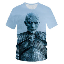 Load image into Gallery viewer, 2019Newest T-shirt Game of Thrones t shirt Night King &amp; Dragon Men Tshirt 3d Print T shirt Summer Hip Hop Short Sleeve dracarys