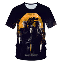 Load image into Gallery viewer, 2019Newest T-shirt Game of Thrones t shirt Night King &amp; Dragon Men Tshirt 3d Print T shirt Summer Hip Hop Short Sleeve dracarys