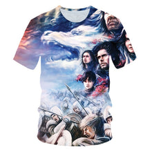 Load image into Gallery viewer, 2019Newest T-shirt Game of Thrones t shirt Night King &amp; Dragon Men Tshirt 3d Print T shirt Summer Hip Hop Short Sleeve dracarys