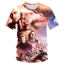 Load image into Gallery viewer, 2019Newest T-shirt Game of Thrones t shirt Night King &amp; Dragon Men Tshirt 3d Print T shirt Summer Hip Hop Short Sleeve dracarys