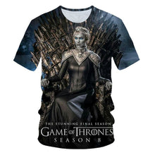 Load image into Gallery viewer, 2019Newest T-shirt Game of Thrones t shirt Night King &amp; Dragon Men Tshirt 3d Print T shirt Summer Hip Hop Short Sleeve dracarys