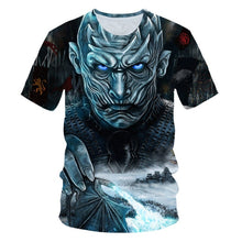 Load image into Gallery viewer, 2019Newest T-shirt Game of Thrones t shirt Night King &amp; Dragon Men Tshirt 3d Print T shirt Summer Hip Hop Short Sleeve dracarys