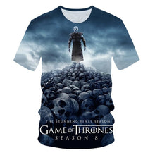 Load image into Gallery viewer, 2019Newest T-shirt Game of Thrones t shirt Night King &amp; Dragon Men Tshirt 3d Print T shirt Summer Hip Hop Short Sleeve dracarys