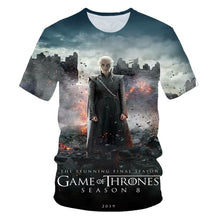 Load image into Gallery viewer, 2019Newest T-shirt Game of Thrones t shirt Night King &amp; Dragon Men Tshirt 3d Print T shirt Summer Hip Hop Short Sleeve dracarys