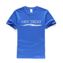 Load image into Gallery viewer, Ayra Stark Not Today Tshirt Men Game Of Thrones T Shirt The Night King Summer Shirts Cotton Short Sleeve Top Black White T-Shirt