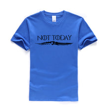 Load image into Gallery viewer, Ayra Stark Not Today Tshirt Men Game Of Thrones T Shirt The Night King Summer Shirts Cotton Short Sleeve Top Black White T-Shirt