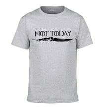 Load image into Gallery viewer, Ayra Stark Not Today Tshirt Men Game Of Thrones T Shirt The Night King Summer Shirts Cotton Short Sleeve Top Black White T-Shirt