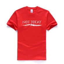 Load image into Gallery viewer, Ayra Stark Not Today Tshirt Men Game Of Thrones T Shirt The Night King Summer Shirts Cotton Short Sleeve Top Black White T-Shirt
