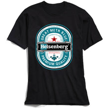 Load image into Gallery viewer, 2018 Discount T Shirt Man Breaking Bad T-shirt Heisenberg Design Tshirt O-Neck All Cotton Men Tops Tees Short Sleeve Letter Grey