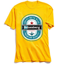 Load image into Gallery viewer, 2018 Discount T Shirt Man Breaking Bad T-shirt Heisenberg Design Tshirt O-Neck All Cotton Men Tops Tees Short Sleeve Letter Grey