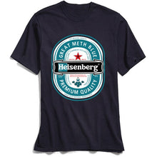 Load image into Gallery viewer, 2018 Discount T Shirt Man Breaking Bad T-shirt Heisenberg Design Tshirt O-Neck All Cotton Men Tops Tees Short Sleeve Letter Grey