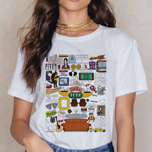 Load image into Gallery viewer, Friends TV Harajuku Women T Shirt Tv Show Tshirt Steetwear Vogue T-shirt 90s Vintage Girl Tshirt Summer Fashion Top Tees Famale